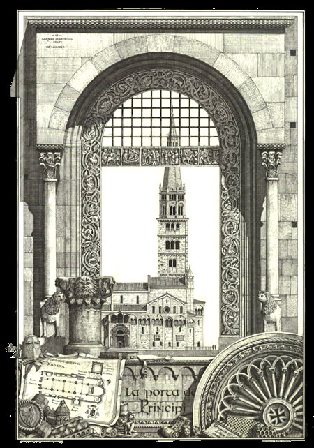 Modena, la cattedrale - Porta dei Principi