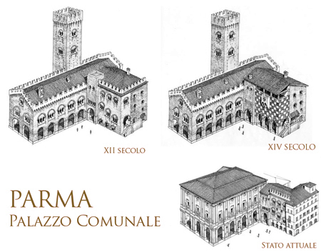 Parma, Palazzo Comunale - fasi storiche