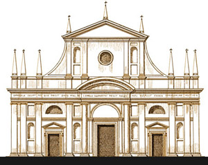 Roma, S. Maria dell'Orto - prospetto