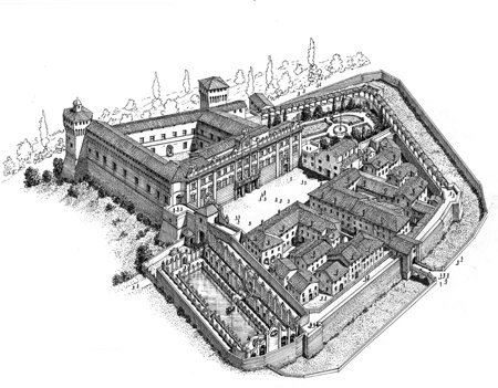 Sassuolo, Palazzo Ducale nel XVII secolo